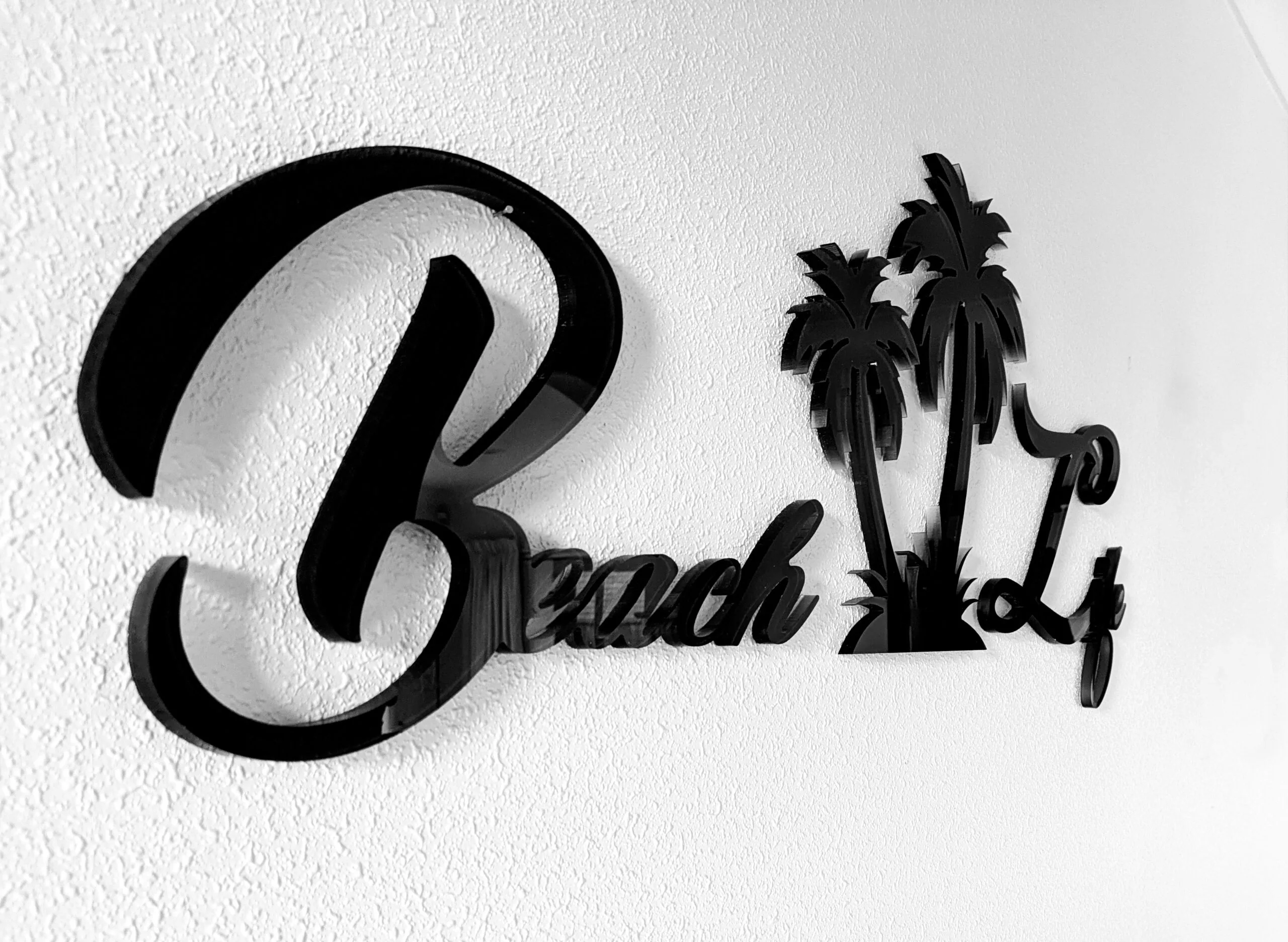 acrylic cnc cut wall sign