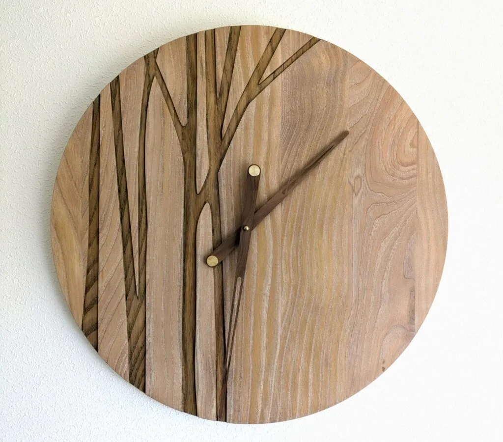 wooden clock